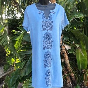 West Port denim dress with embroidery